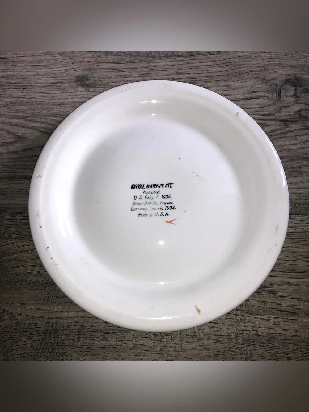 Title Antique (?) Royal Baby Plate Baby Bunting Nursery Rhyme Child’s Plate